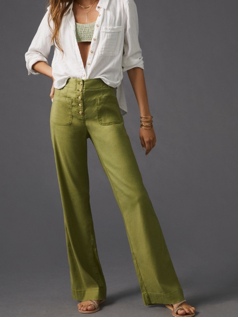 Maeve Relaxed Wide Leg Trousers